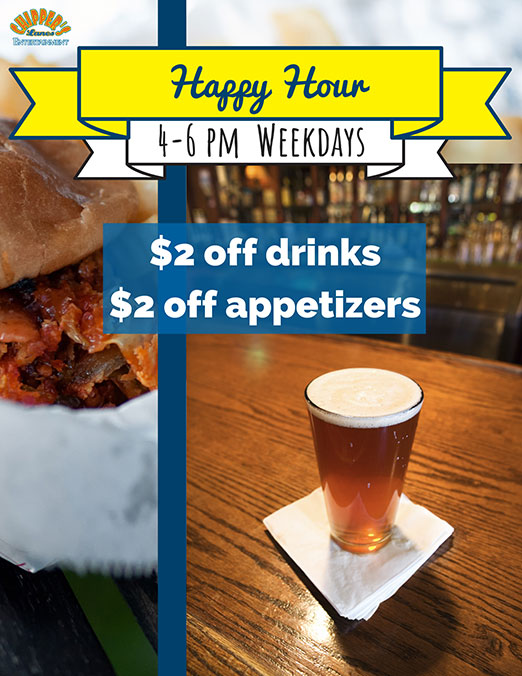Chipper's Happy Hour 4-6pm weekdays
